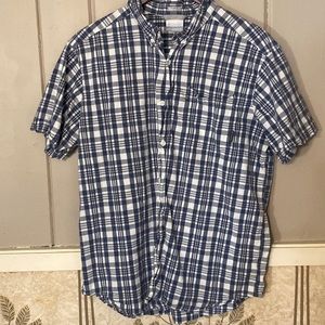COLUMBIA L shirt sleeve button down shirt in EUC
